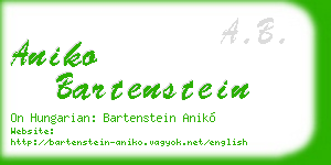 aniko bartenstein business card